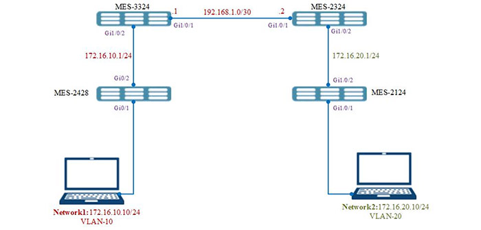 راه اندازی پروتکل OSPF در سوئیچ 